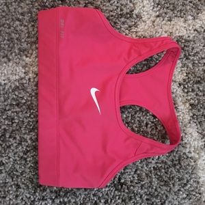 Pink Nike sports bra